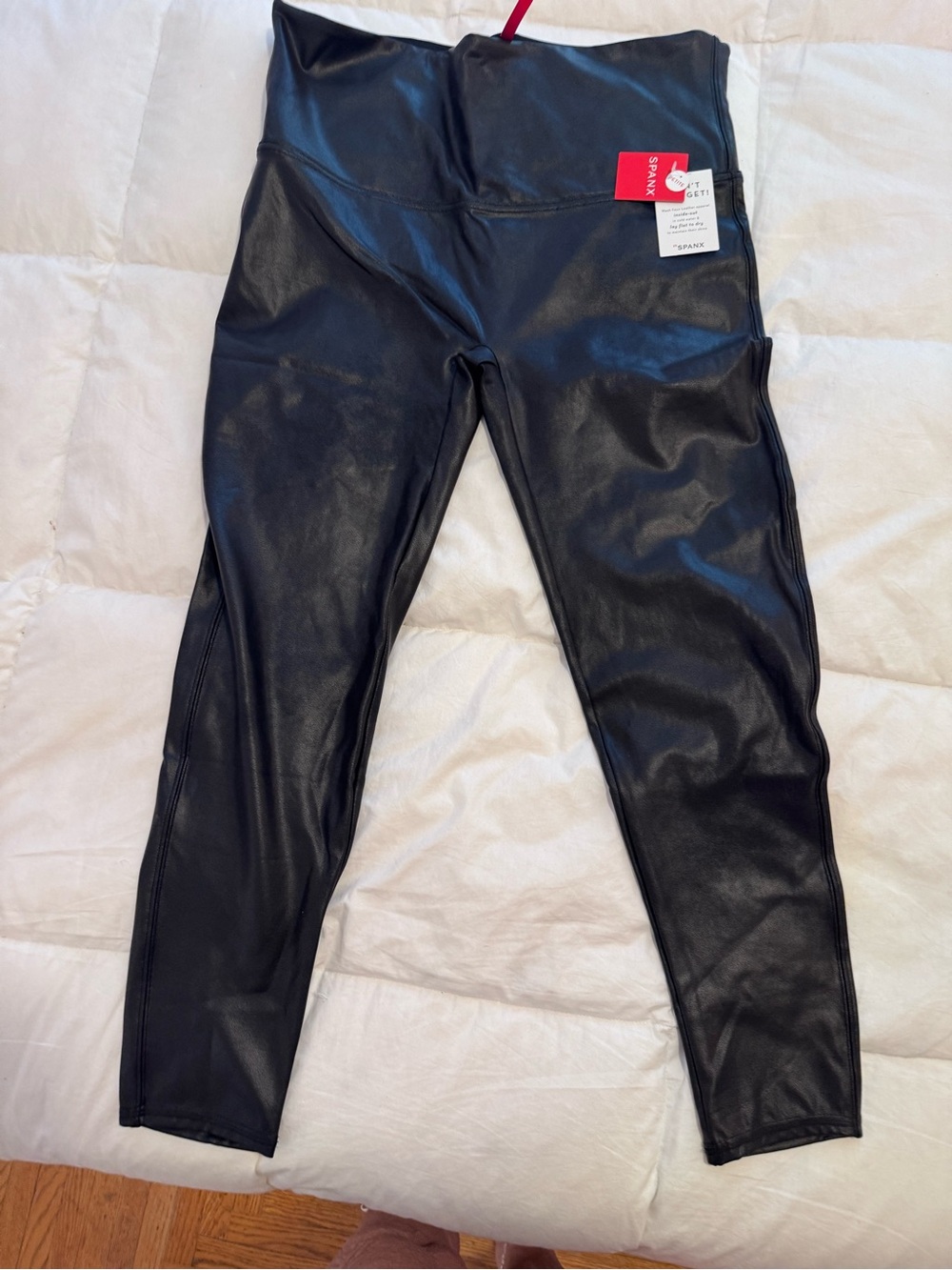 SPANX Faux Leather Leggings - Black